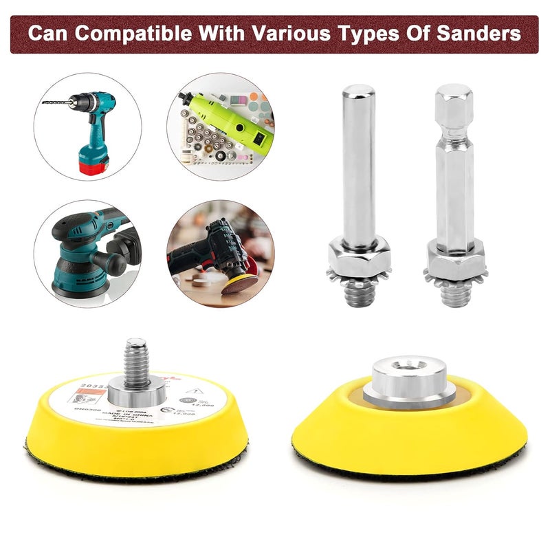Windspeed 240+8 Pcs Sanding Discs Pad Kit, 2 Inch Die Grinder Sanding Disc Sander Attachment for Drill Sanding Attachment Rotary Sander Pads Include 60-3000 Grit - Image 4